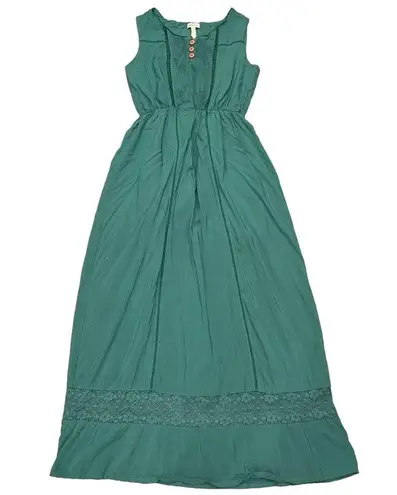 Matilda Jane Down in the Valley Green Sleeveless Maxi Dress size Medium