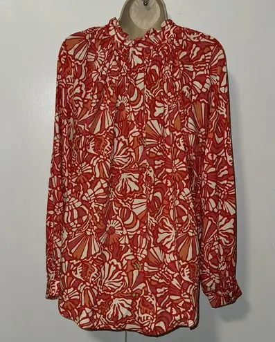 Alex & Jordan Women’s Mod Button Down Long Sleeve Top Blouse Size Large L Pink