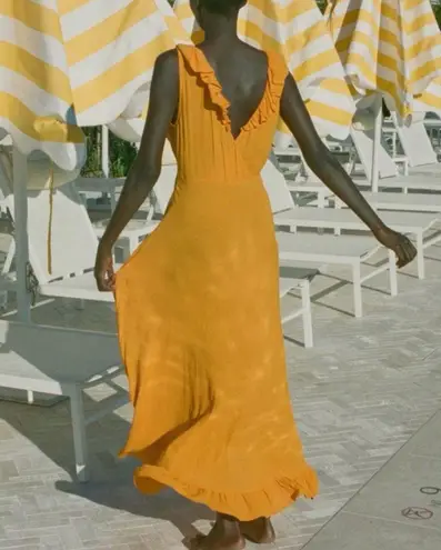 Doen Arleen Orange Maxi Dress NEW Size XS