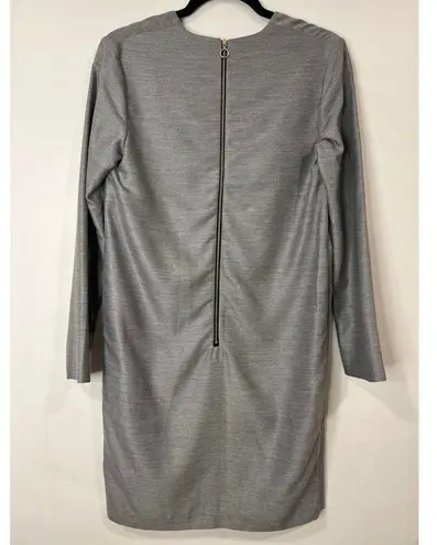 M. Martin Minimalist long-sleeved Wool mini dress Size 4 Semi formal Career Gray