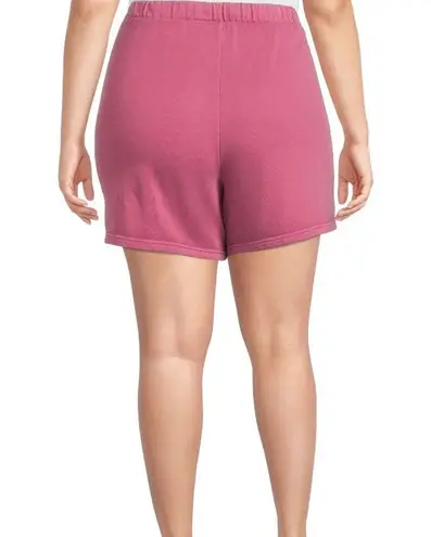 Terra & Sky Leisure Terry Shorts Size 0X 14W Pockets Dusky Rose Womens New