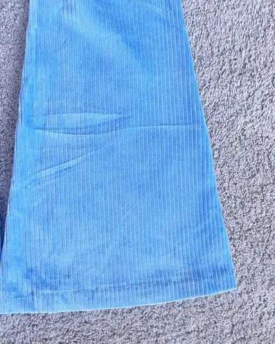 Aerie NWT  Groove Flare Yoga Pants Ribbed Velour Powder Blue Size Small