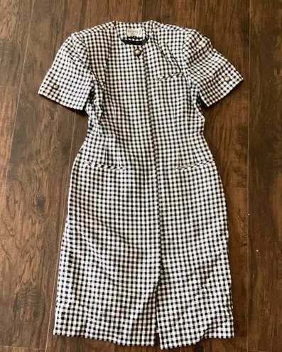 Kasper Gingham Sheath Dress