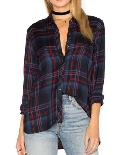 Michael Stars Anthropologie Plaid Relaxed Fit Boyfriend Flannel XS