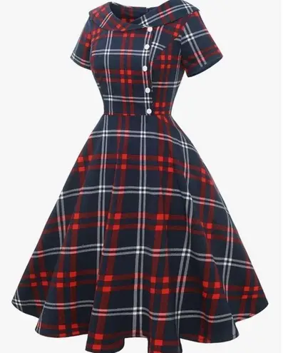 Audrey NEW Wedtrend 1950s Vintage  Hepburn Style Cocktail Swing Dress L