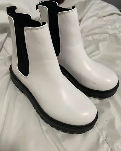 White Booties Size 9