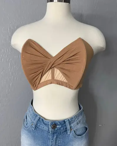 Savage X Fenty Aqua Hour Bandeau Bralette, Sweet Latte Nude, 3x Size undefined