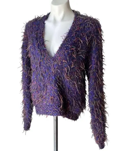 Pasta Vtg 90’s Purple Mohair Blend Confetti Sweater, Sz M Size M