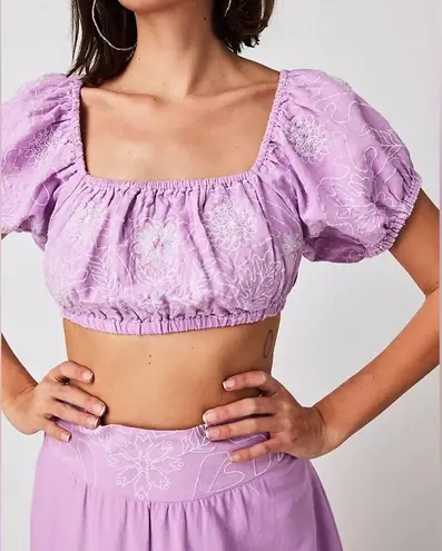 Free People  Lotus Crop Top And Skirt Set