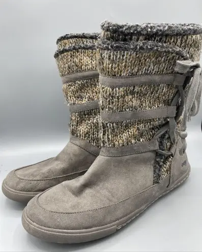 Rocket Dog Womens Boots Faux Suede Sweater Knit Brown Size 10
