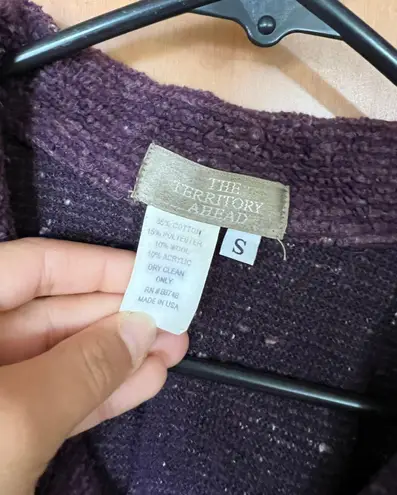 The Territory Ahead Vintage Purple Chunky Sweater Cardigan