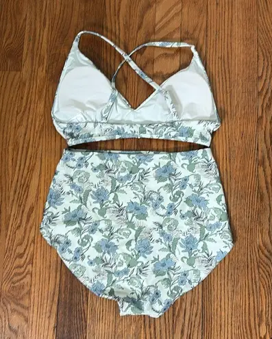 ANDIE bikini set Valencia top Super High Waisted Bottom Tuscan floral sz S NWOT