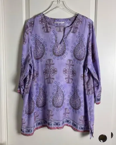 Violet+Claire Paisley Tunic Dressy Blouse