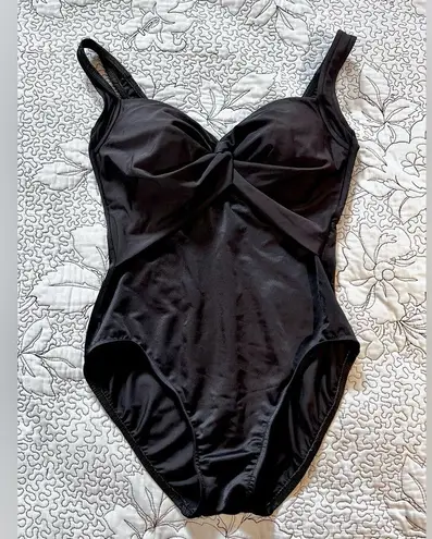 MiracleSuit Black Slimming /Shaping Tummy Control One Piece Modest Suit Sz 8 - Image 11