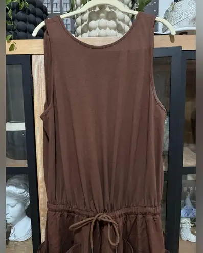 Free People Movement FP Movement Scrimmage Onesie Harem Jumpsuit high neck chocolate cargo baggy