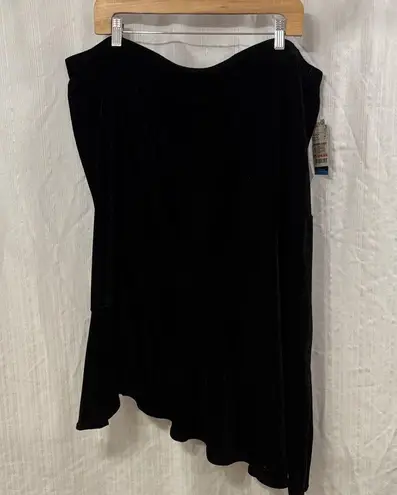 Leslie Fay NWT Vintage Asymmetrical Hem Velvet Skirt