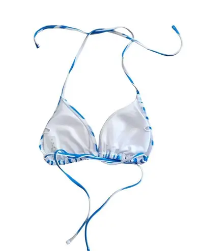 Blue and White Triangle Bikini Top Size XL