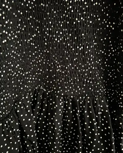 Forever 21 black and white polka dot romper with tie straps - Image 5