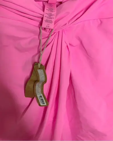 SKIMS Skim neon pink sarong midi skirt size large coverup beach vacation barbie summer