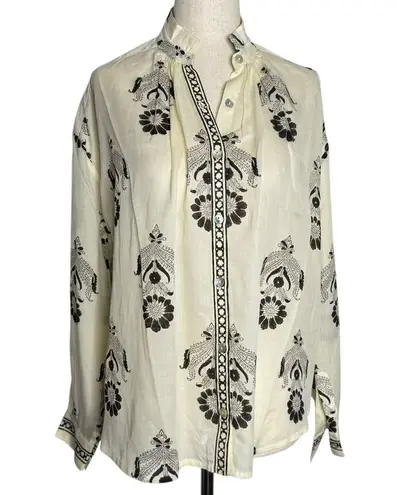 Alix of Bohemia Kiki Ink Cactus Flower Shirt
Button Front Long Sleeve Size XS