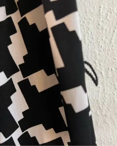 Laundry by Design Dress Black White Blue Patterned Boat Neck Dress Sz XL GUC