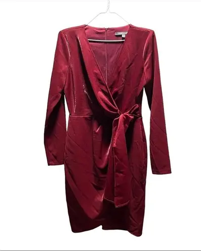 Julia Jordan Women Red Evening Faux Wrap Dress, New with Tags