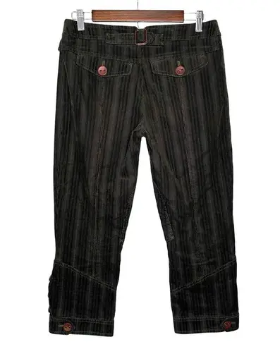 Karen Millen NWOT Pants 6 Corduroy Equestrian Button Buckle Cropped Capris Brown
