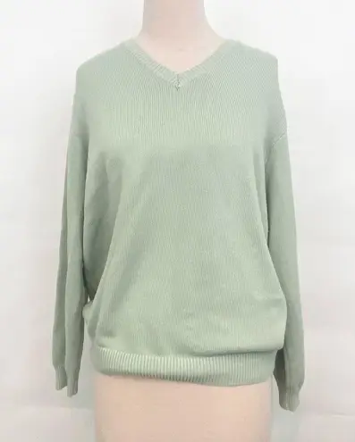 Brandy Melville John Galt Sage green Nikki V-Neck Sweater
