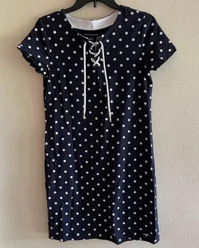 Tommy Hilfiger Navy Polka Dot Tie Dress