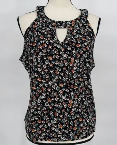 Stitch Fix The General Good Stitch & Fix Womens Halter Top Floral Mesh Black Size XXL