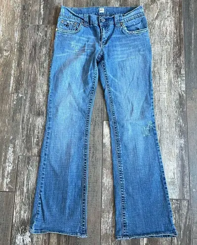 Hydraulic H2j by distressed juniors stretch bootcut jeans size 13/14