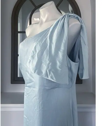 Sachin + Babi Chelsea Gown in Ice Blue, One-Shoulder Dress Size 14 New $285