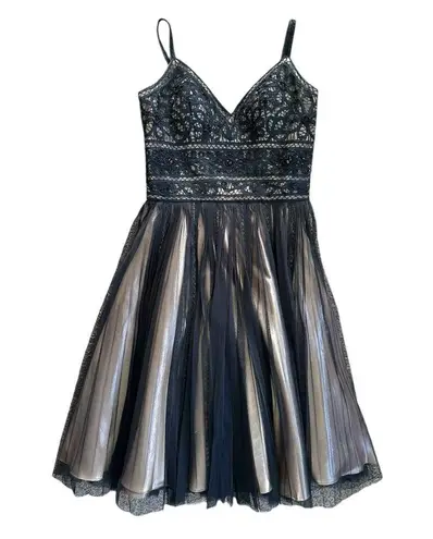 Sue Wong Nocturne Black Cocktail Dress Womens Size 6