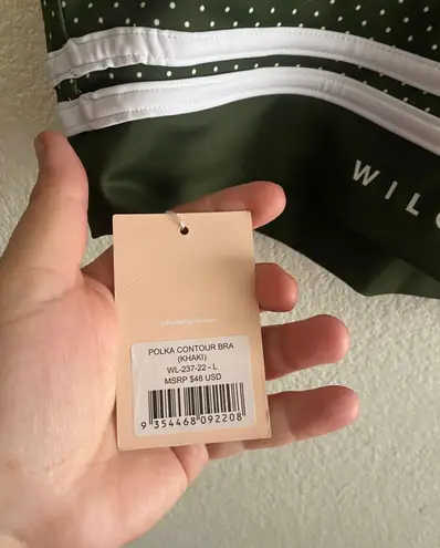 WILO 🆕 Contour Polka Dot Striped Padded Sports Bra/Top🆕