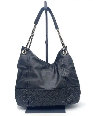 Big Buddha Black Hobo Shoulder Bag Chain Strap Faux Leather Large Slouchy Purse