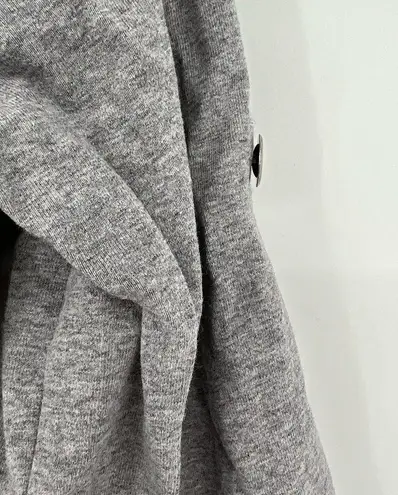 Neon Buddha Gray White Knit Top Cowl Neck Roll Tab Sleeves Surf Tunic size small