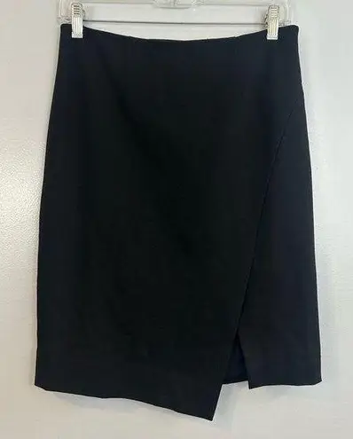White House | Black Market NWT WHBM Black Ponte Asymmetrical  Pencil Skirt Size 4