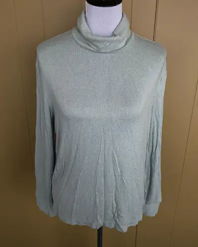 Stars Above women S Longsleeve turtleneck/jogger pants pajama set green & white