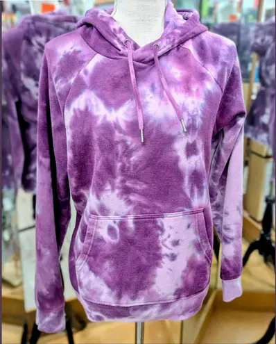 DIP Purple Tie Dye Sweatshirt Hoodie Medium Soft Knit Pullover Top