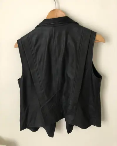 Vince Leather Vest Black Large