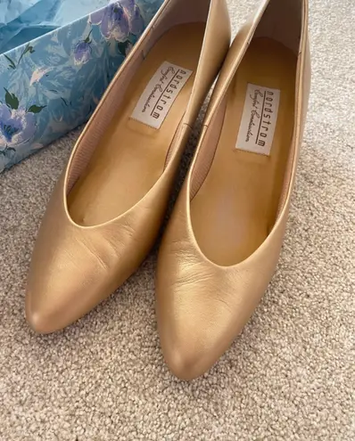 Nordstrom Comfort Construction New Gold Sensation Mini Heels