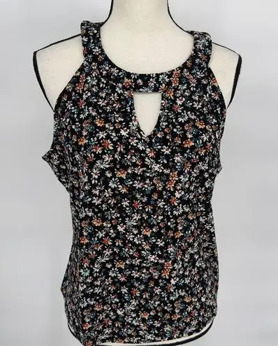 Stitch Fix The General Good Stitch & Fix Womens Halter Top Floral Mesh Black Size XXL