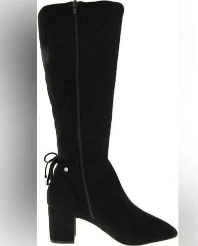 Charter Club Mayviss Pointed-Toe Dress Boots 6M Black Faux Suede $100