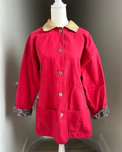 Woolrich Women’s Vintage Red Chore Coat Barn Jacket Size Medium