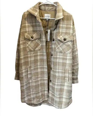 Stoosh  Women's‎ Medium Plaid Shacket Jacket long