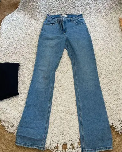 Abercrombie & Fitch Abercrombie '90s Slim Straight Ultra High Rise Jeans Criss Cross Curve Love 26