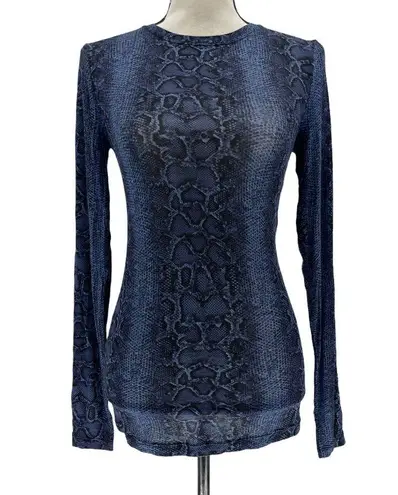 BCBGMAXAZRIA Snakeskin Long Sleeve Shirt