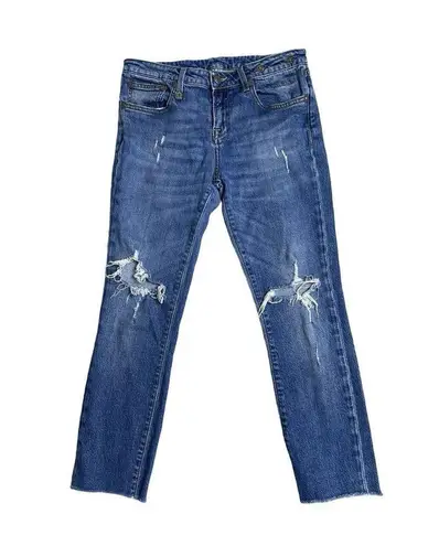 R13 Kate Skinny Jean Size 28 distressed raw hem made in Italy