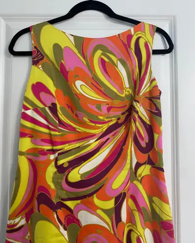 Milly Pink Retro Print Sleeveless Mini Dress