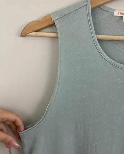 Sundry Light Sky Blue Keep It Simple Peplum Tank Top NEW